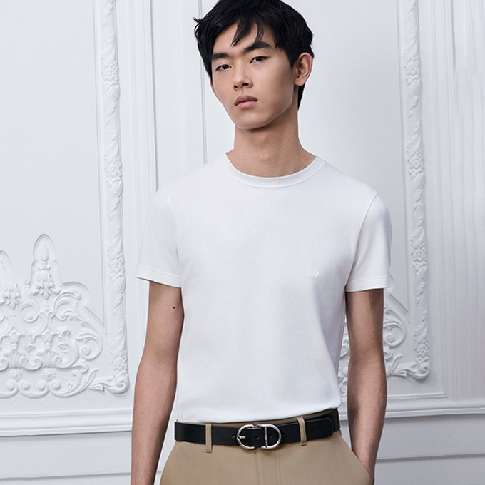 9a+ quality dior emblem embroidered short sleeve t shirt
